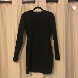 Black Long Sleeve Zara Dress with cutout, L